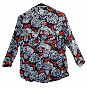 Stylus Floral Blouse Top Women's Size M